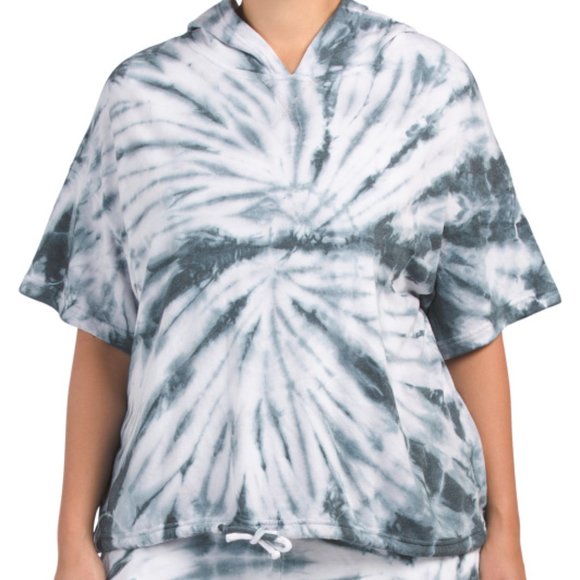 Te Verde Plus Tie Dye Short Sleeve Hoodie - Picture 1 of 7